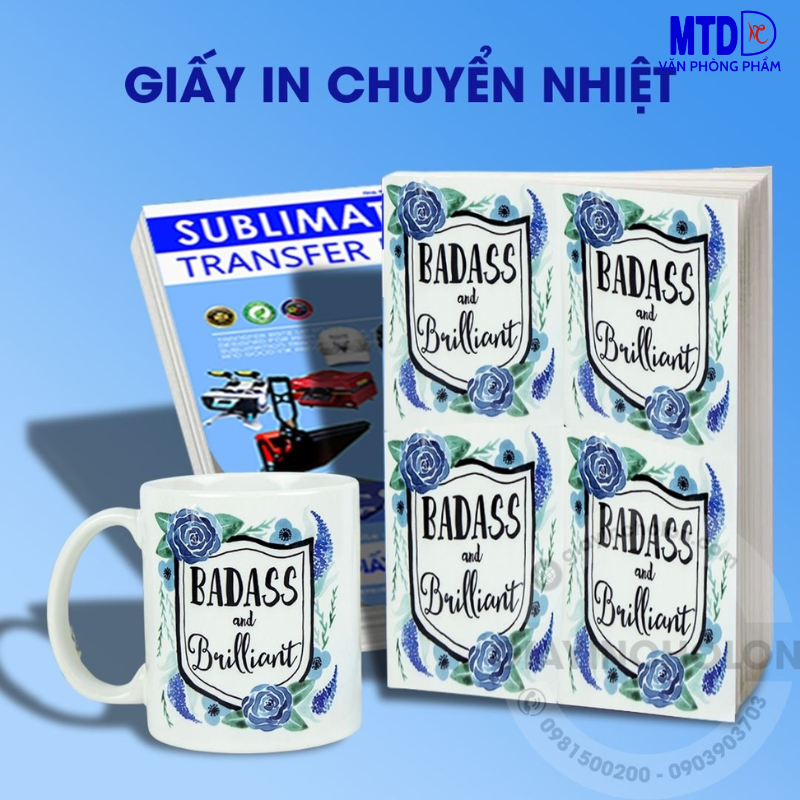 Giấy in màu(giấy thuốc)/chuyển nhiệt Sublimation A4 - 1 mặt/2 mặt - 110gsm/120gsm/140gsm/đế hồng