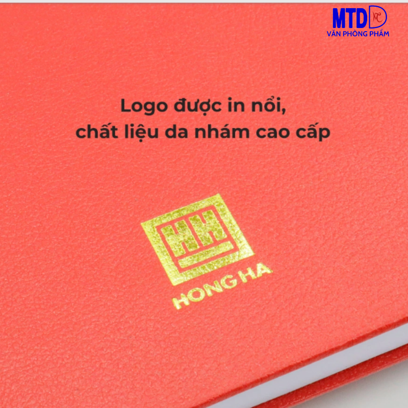 Sổ da A5 Hồng Hà - 4666 , 200 trang, ĐL: 70g/m2. độ trắng :95%ISO, thanh lịch phù hợp cho nhân viên văn phòng