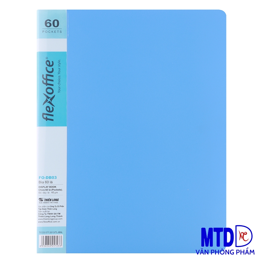 Bìa 60 lá A4 Thiên Long đựng hồ sơ tới 200 tờ