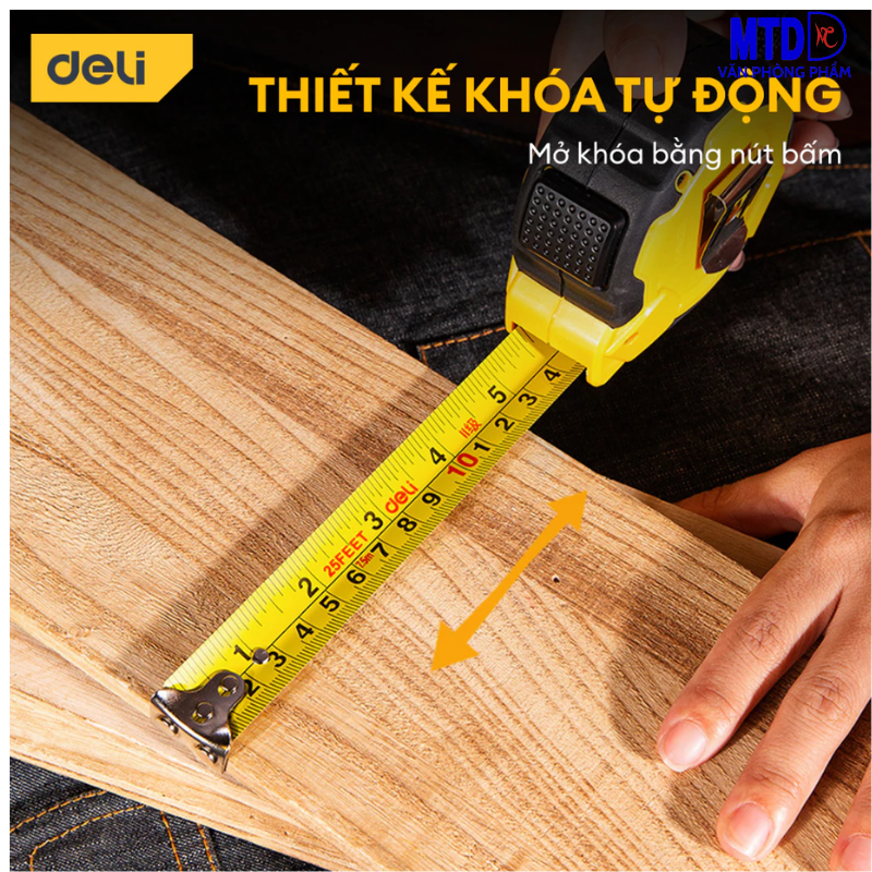 Thước cuộn thép  chất lượng cao 5mx25mm/7.5mx25mm EDL3797Y/3798Y Deli