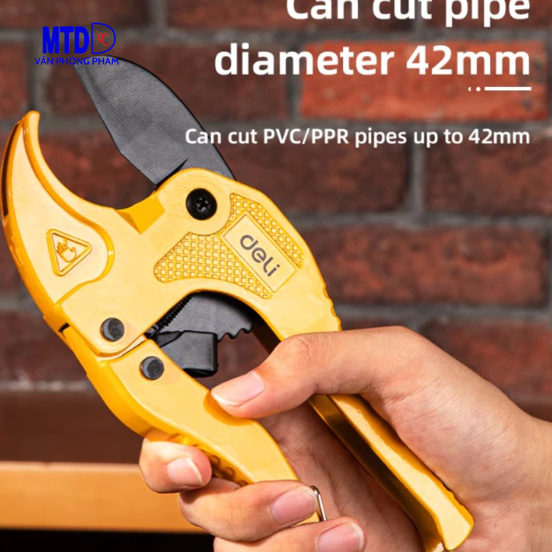 Kìm Kéo Cắt Ống Nhựa Deli Cao Cấp -HÀNG CHÍNH HÃNG- Lưỡi Thép Hợp Kim, Sắc Bén, Siêu Bền - DL350042