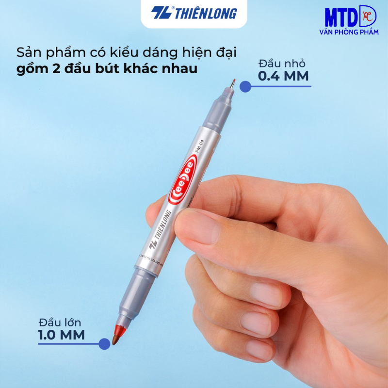Bút lông dầu/Permanent Marker thiên Long PM-04 Cee - Cee có giắt cài