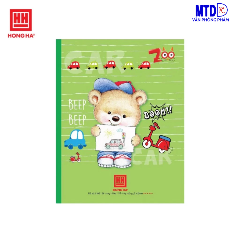Tập/Vở học sinh Hồng Hà -Class zoo 0396 - 4 ô ly vuông -96 trang - 80gsm