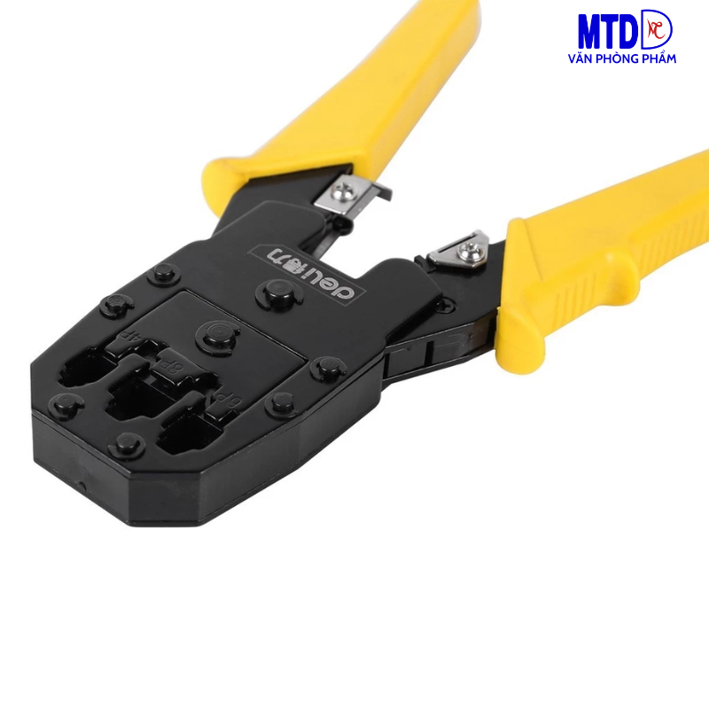 Kìm Bấm Dây Mạng 4/6/8P Deli Cao Cấp Chính Hãng - Thép không gỉ - Sử Dụng Đa Năng, Tiện Dụng - EDL2468