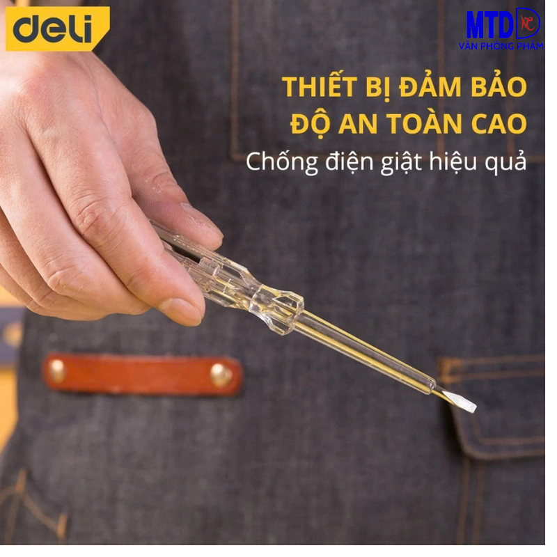 Bút thử điện 100-500V chất lượng cao Deli 8001