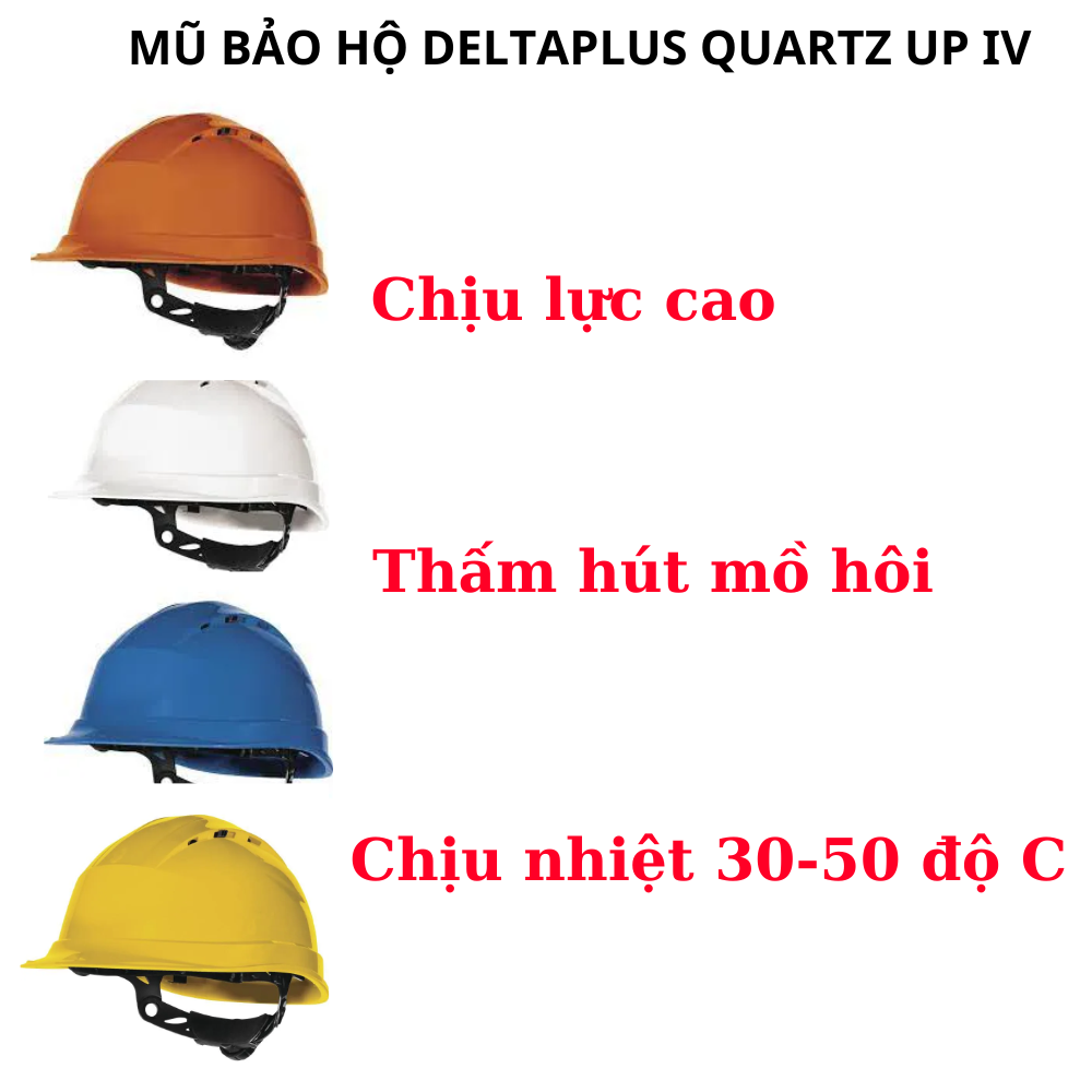 Mũ Bảo hộ lao động chất lượng cao DELTAPLUS QUARTZ UP IV (mua nhiều giảm giá)