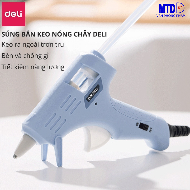 Súng Bắn Keo DELI Cao Cấp Chính Hãng Công Suất 20W/40W Nhỏ Gọn, An Toàn Sử Dụng