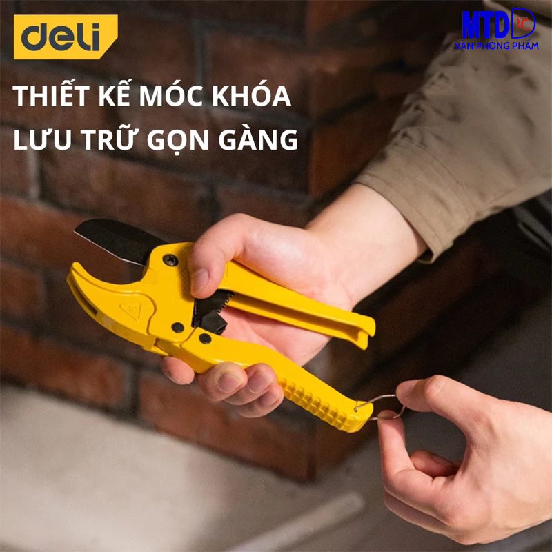 Kìm Kéo Cắt Ống Nhựa Deli Cao Cấp -HÀNG CHÍNH HÃNG- Lưỡi Thép Hợp Kim, Sắc Bén, Siêu Bền - DL350042
