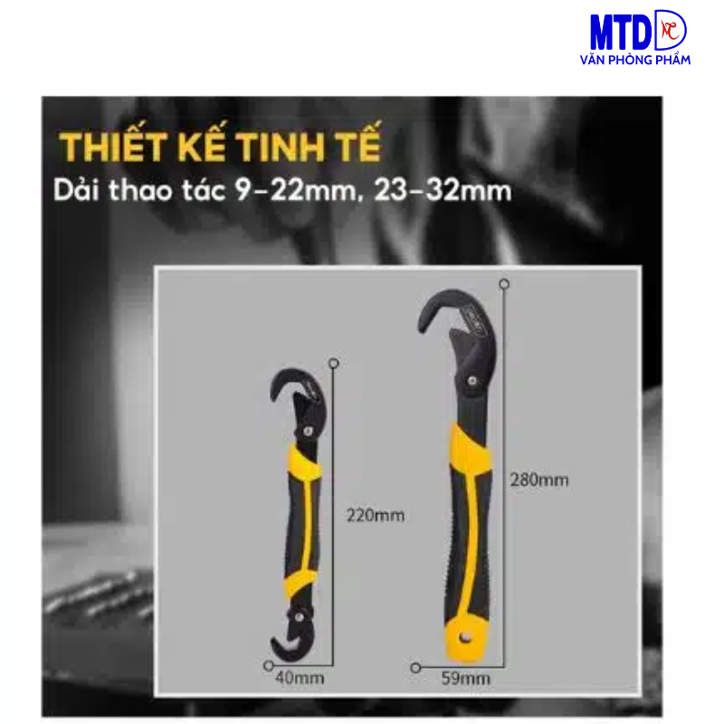 Bộ 2 chiếc cờ Lê Đa Năng Đường Kính 9-32mm - Thiết Kế Dạng Răng - Dùng Được Nhiều Mục Đích - DL932-2 Deli Chính Hãng