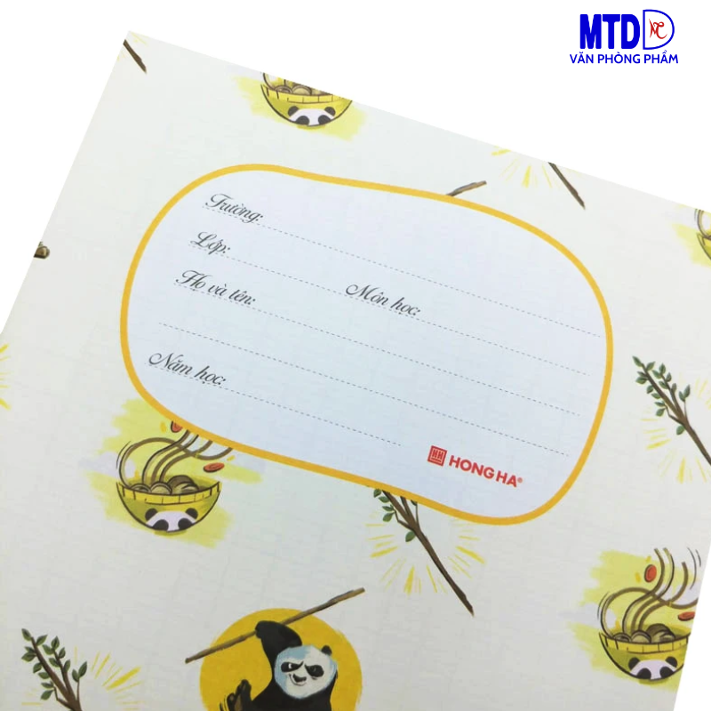 Tập/Vở  học sinhh 4 ly ngang, 200 trang Hồng Hà Class Kung Fu Panda - 0453, ĐL : 58g/m2