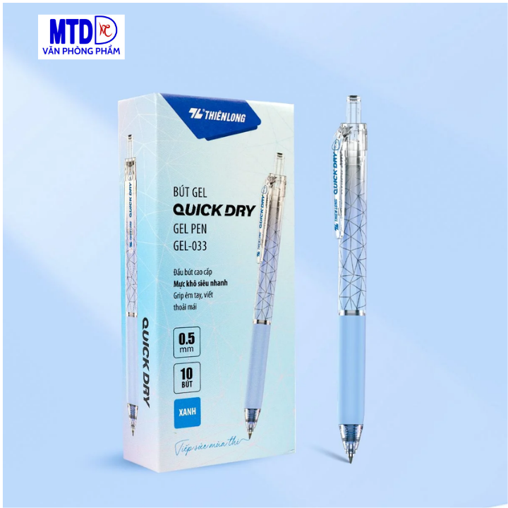 Bút gel Quick Dry Thiên Long GEL-033 - Mực khô siêu nhanh