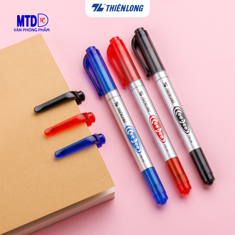 Bút lông dầu/Permanent Marker thiên Long PM-04 Cee - Cee có giắt cài