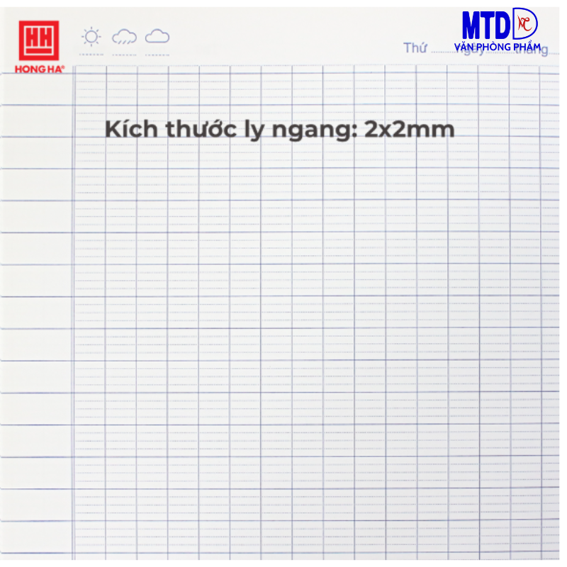 Tập/Vở 4 ly ngang 200 trang Hồng Hà South Star Bistro - 0740, phù hợp học sinh cấp 2,3 , sinh viên, văn phòng