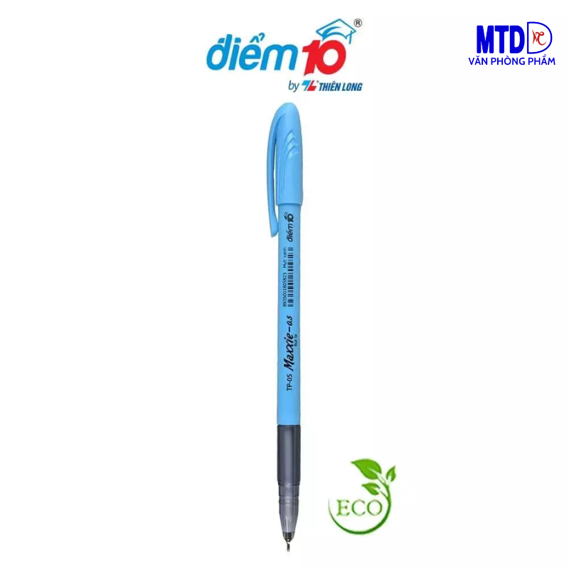 Bút bi Thiên Long TP-05, 0.5mm màu xanh, nét viết trơn , êm,mực ra đều và liên tục