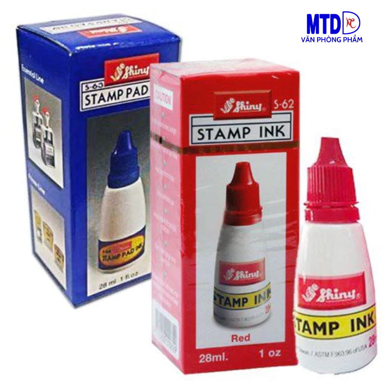 Mực dấu Shiny màu đỏ/màu xanh