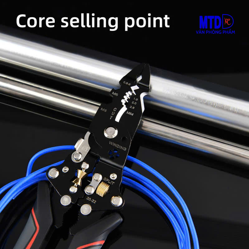 Kìm tuốt dây điện đa năng chắt lượng  cao Deli 27 trong 1 DL383014 -HÀNG CHÍNH HÃNG