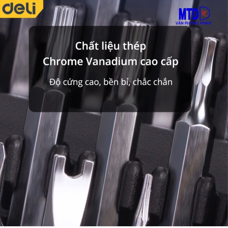 Bộ Tua Vít Đầu Nhỏ Sửa Chữa Đa Chức Năng Deli 1033D– 30 Đầu Vít Cao Cấp Chất Liệu Siêu Bền, Thiết Kế Gọn Nhẹ (HÀNG CHÍNH HÃNG)