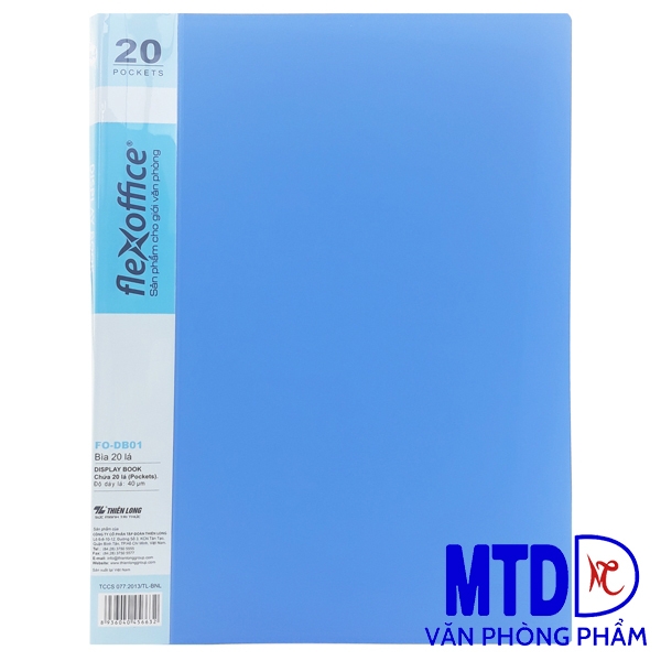 Bìa 20 lá A4 FO-DB01 đựng hồ sơ tới 200 tờ