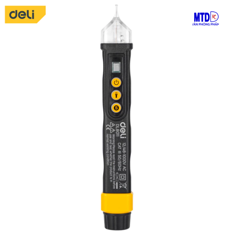 Bút Thử Điện Không Tiếp Xúc 12-1000V AC Chính Hãng Deli. DL8011