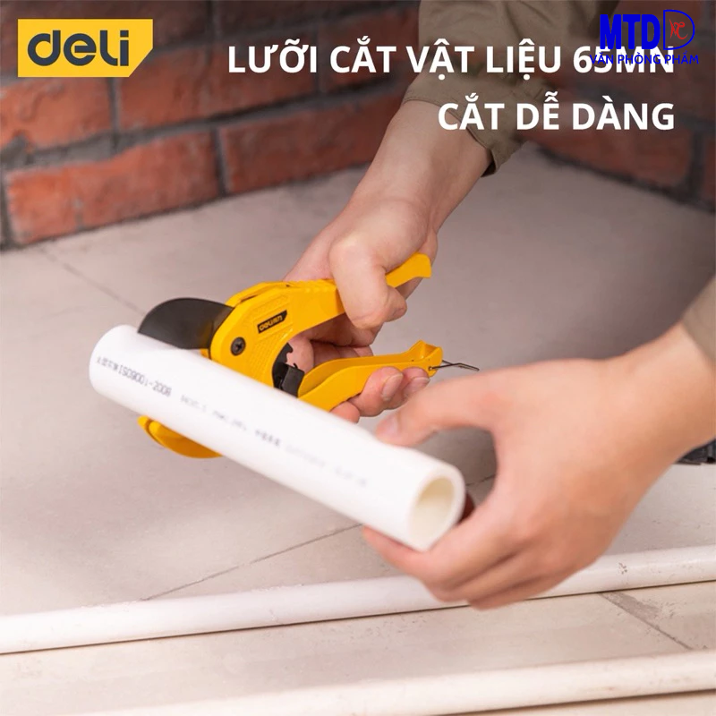 Kìm Kéo Cắt Ống Nhựa Deli Cao Cấp -HÀNG CHÍNH HÃNG- Lưỡi Thép Hợp Kim, Sắc Bén, Siêu Bền - DL350042