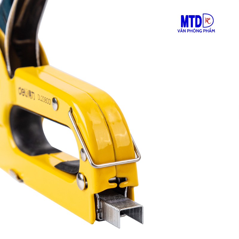 Dụng cụ (Súng) bắn ghim 4 - 8mm Deli 238001 dùng trong công xưởng  gỗ, nội thất, sử dụng  đinh  ghim  U có độ dày 0.7mm