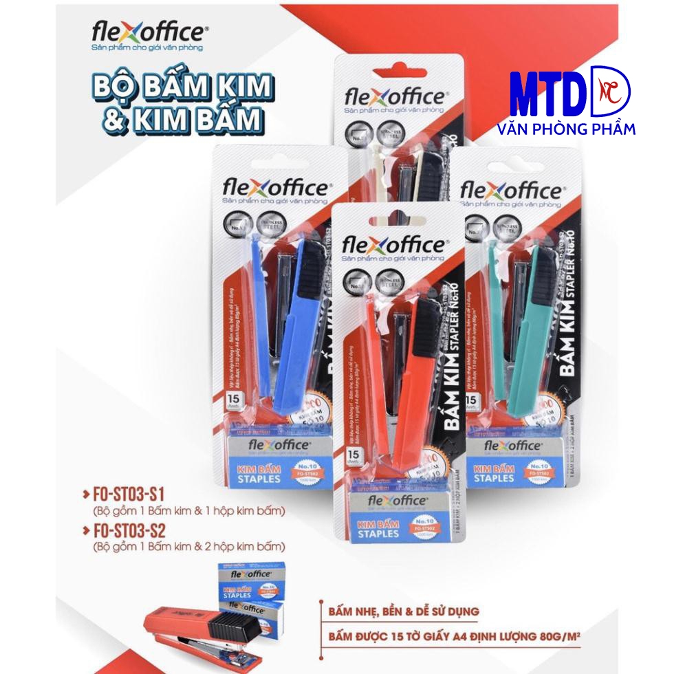 Bộ bấm kim số 10 Thiên Long FO-ST03-S2