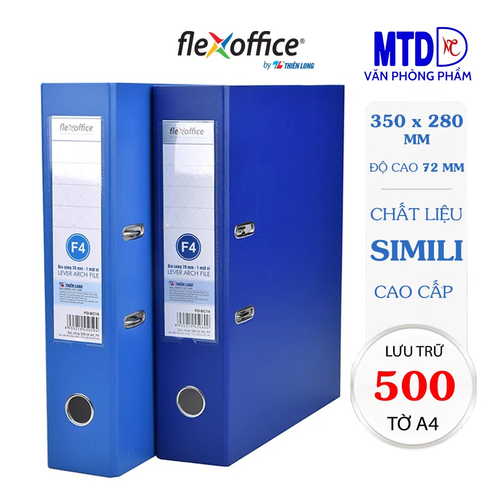 Bìa còng Thiên Long 70F4 FO-BC14 (1ms) xanh đậm