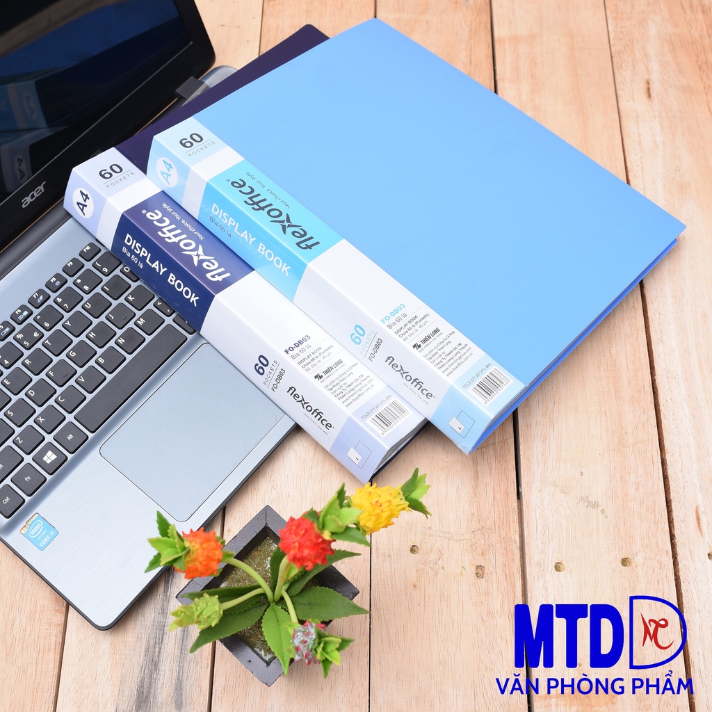 Bìa 80 lá A4 Thiên Long Flexoffice đựng hồ sơ tới 400 tờ
