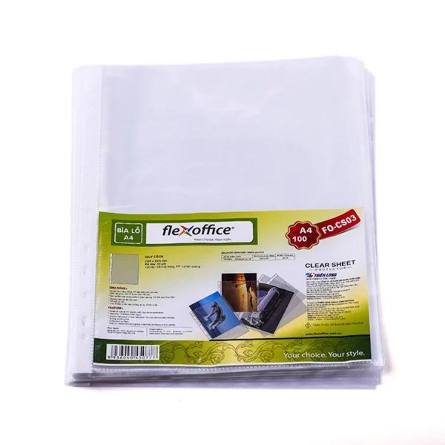 Bìa lỗ không viền màu Thiên Long CS03/FO-T2000 - xấp = 100 tờ - Gía rẻ bất ngờ