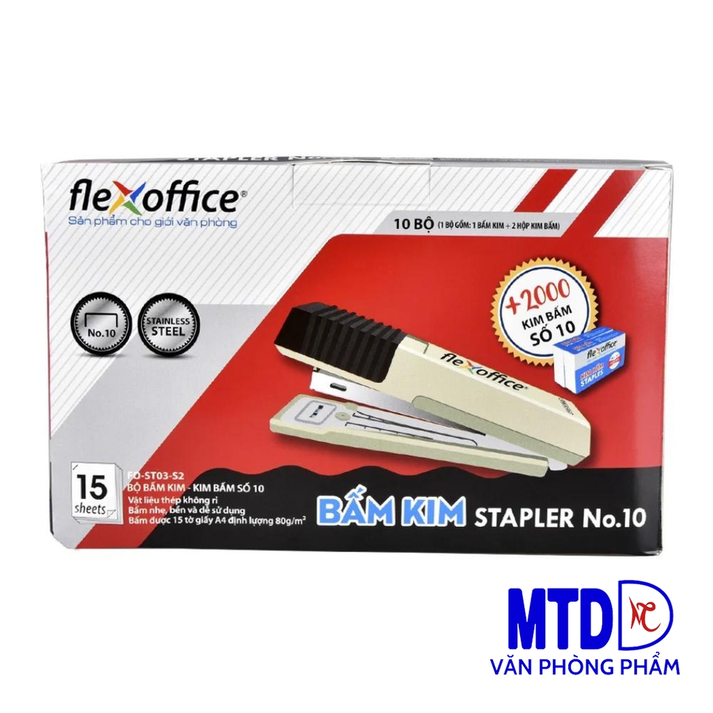 Bộ bấm kim số 10 Thiên Long FO-ST03-S2