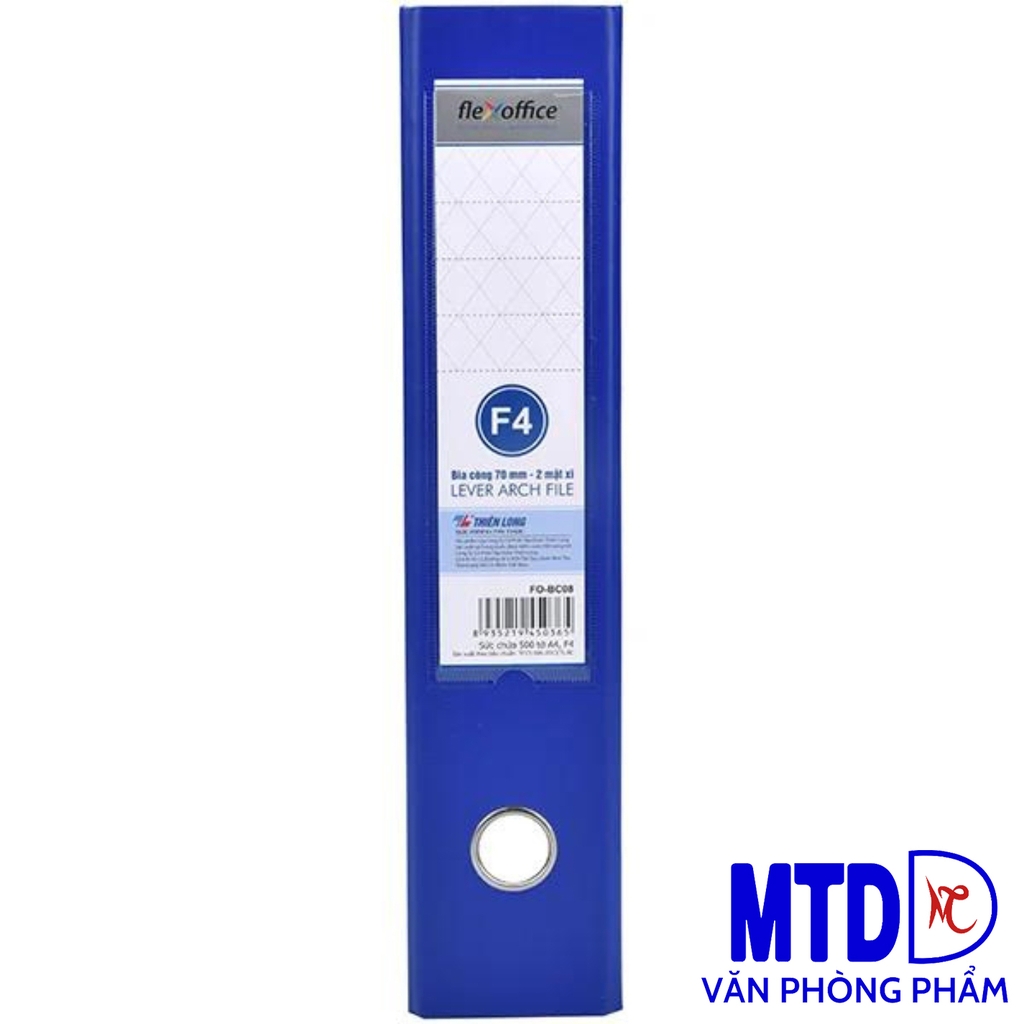 Bìa còng Thiên Long 70F4 FO-BC08 (2ms) xanh đậm