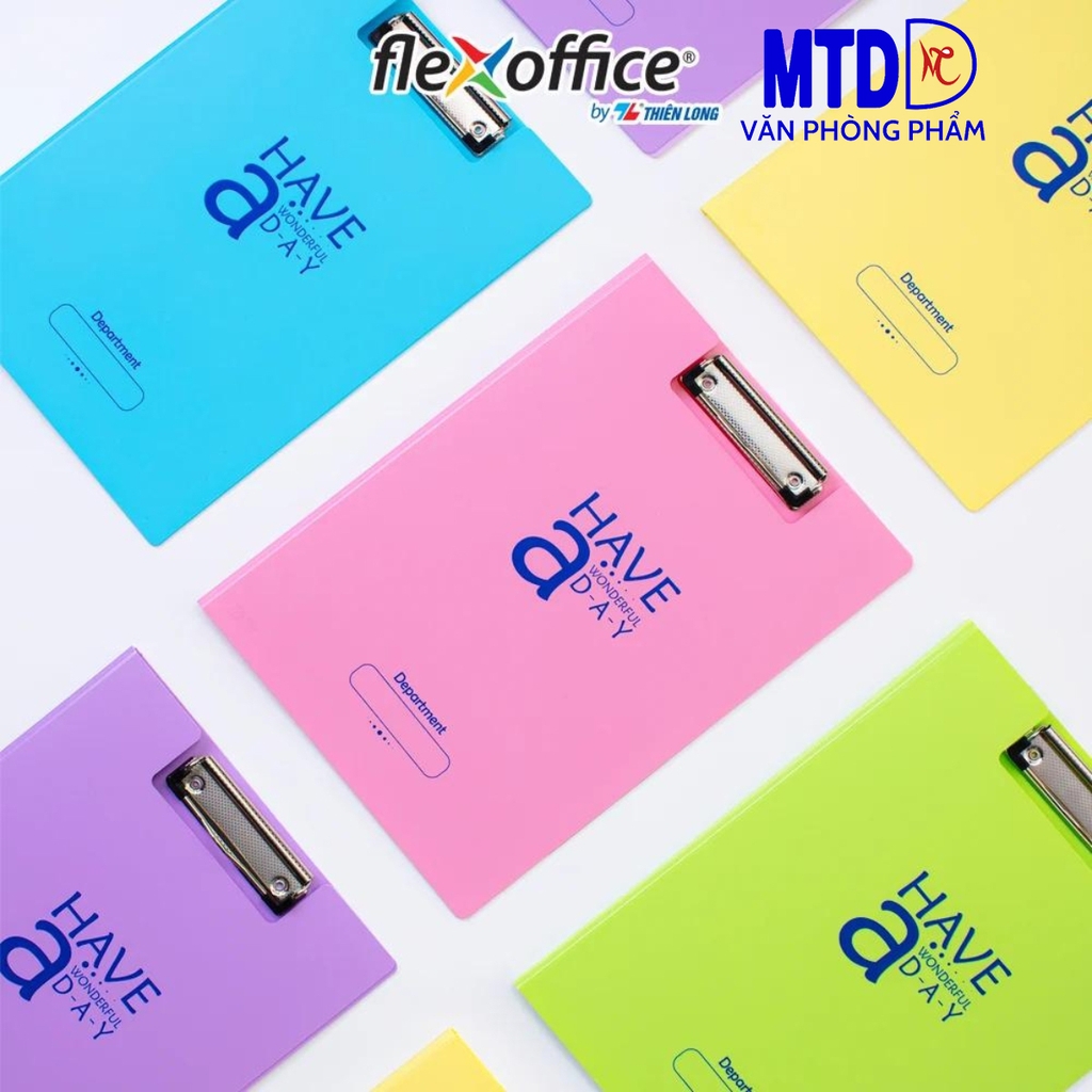 Bìa trình ký kép nhựa A4 Thiên Long FO-CB03 xanh