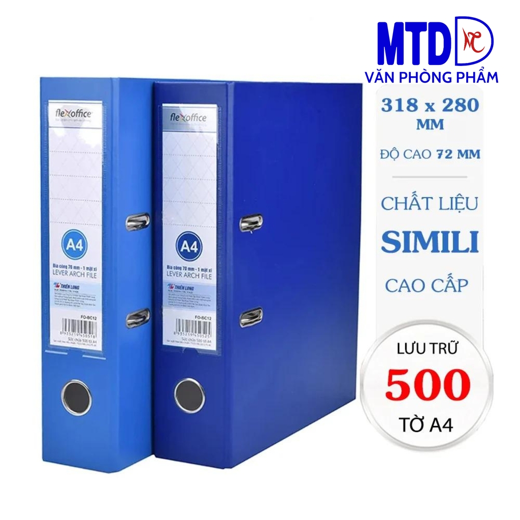 Bìa còng Thiên Long 70A4 FO-BC12 (1ms) xanh