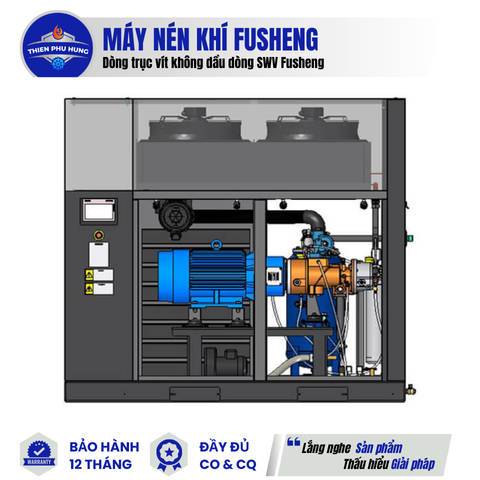 MÁY NÉN KHÍ TRỤC VÍT KHÔNG DẦU DÒNG SWV