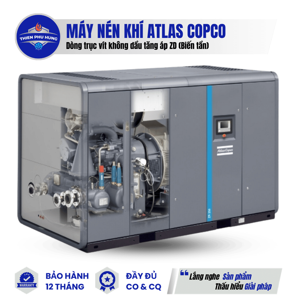 MÁY NÉN KHÍ TĂNG ÁP KHÔNG DẦU ZD (VSD) ATLAS COPCO