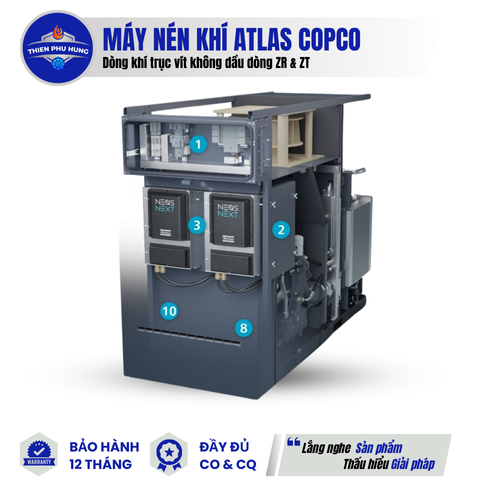MÁY NÉN KHÍ TRỤC VÍT KHÔNG DẦU DÒNG ZR & ZT