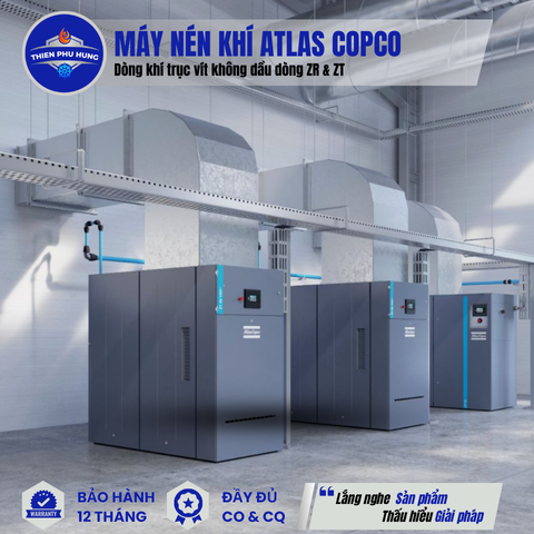MÁY NÉN KHÍ TRỤC VÍT KHÔNG DẦU DÒNG ZR & ZT
