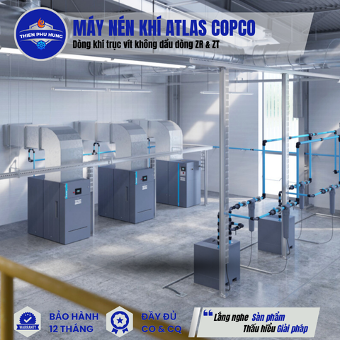 MÁY NÉN KHÍ TRỤC VÍT KHÔNG DẦU DÒNG ZR & ZT