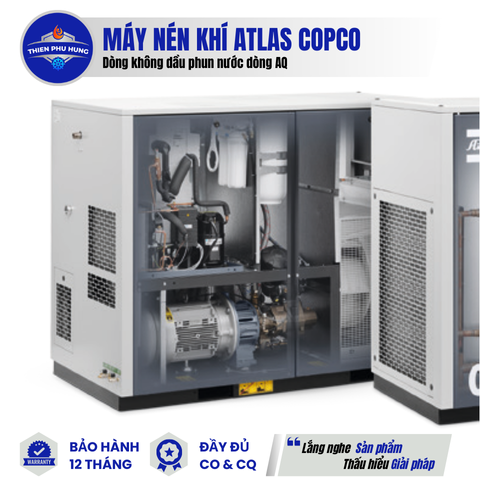 MÁY NÉN KHÍ TRỤC VÍT KHÔNG DẦU PHUN NƯỚC DÒNG AQ