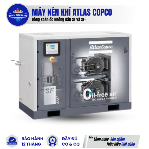 MÁY NÉN KHÍ XOẮN ỐC KHÔNG DẦU SF VÀ SF+ ATLAS COPCO