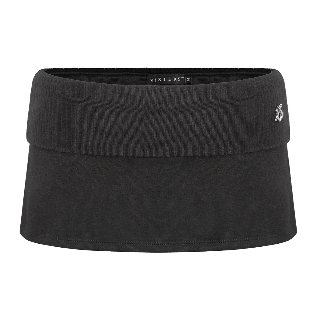 SISTERS Set áo len xẻ cổ váy lưng lật Lottie