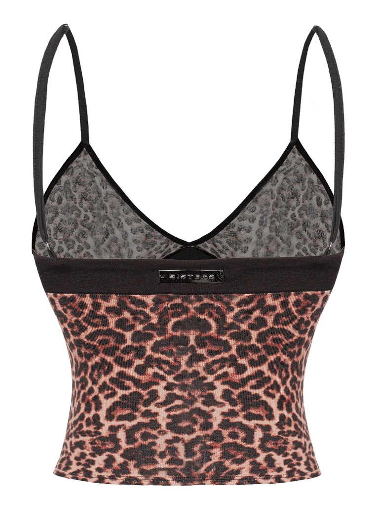 SISTERS Áo croptop da beo đính đá Enya