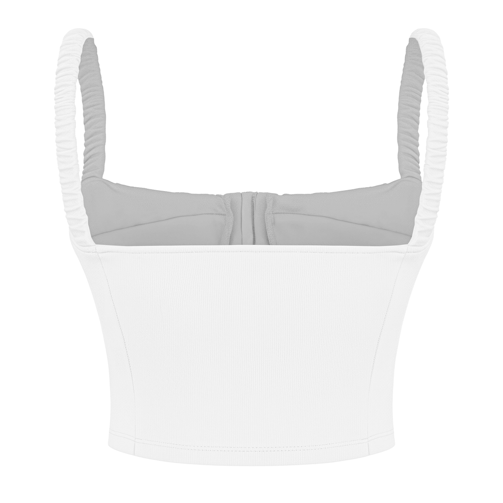 SISTERS Áo croptop cúp ngực Angelica - Trắng