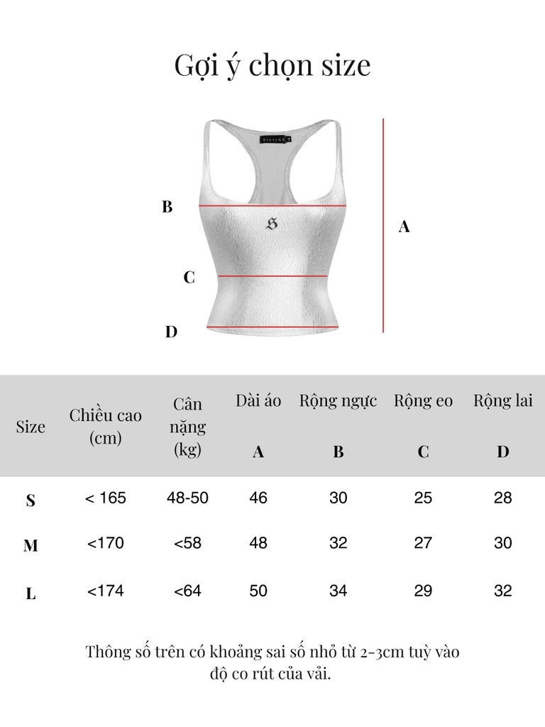 SISTERS Áo croptop ánh nhũ Asher