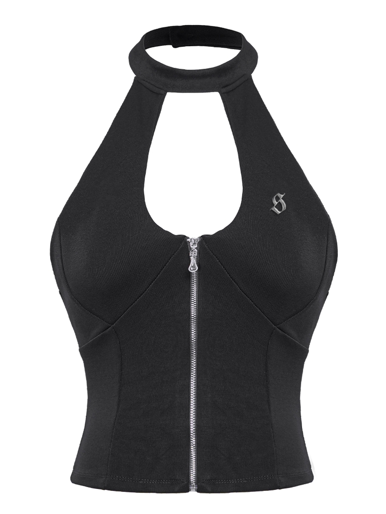 SISTERS Áo corset cổ yếm Kailani - Đen