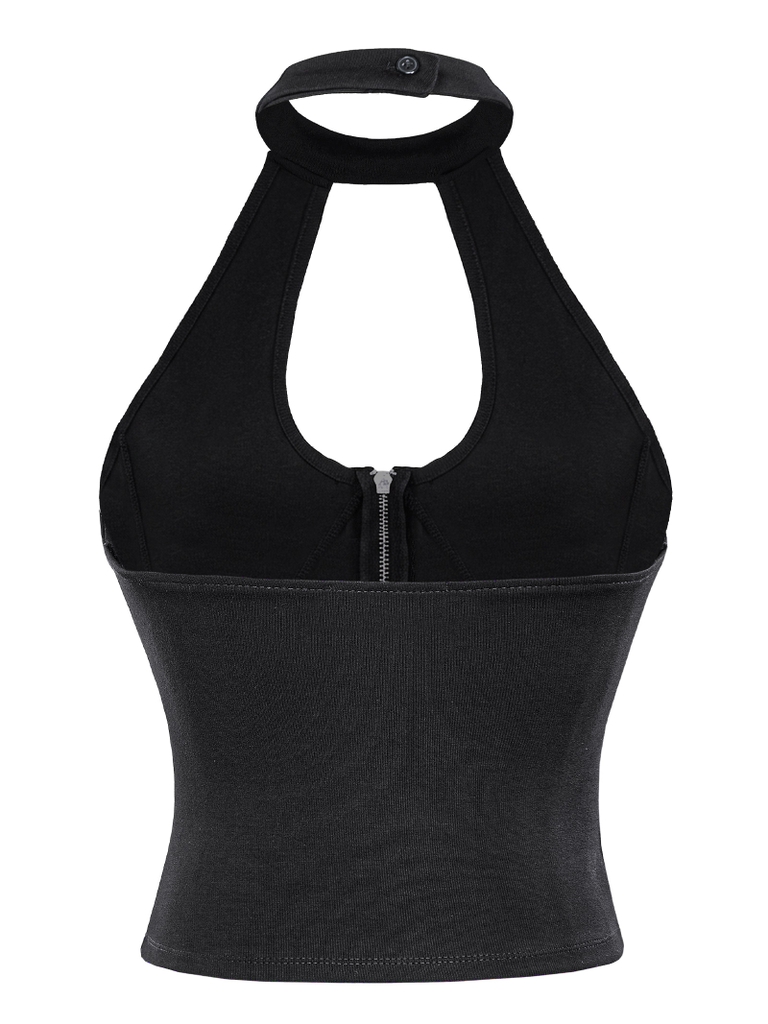 SISTERS Áo corset cổ yếm Kailani - Đen