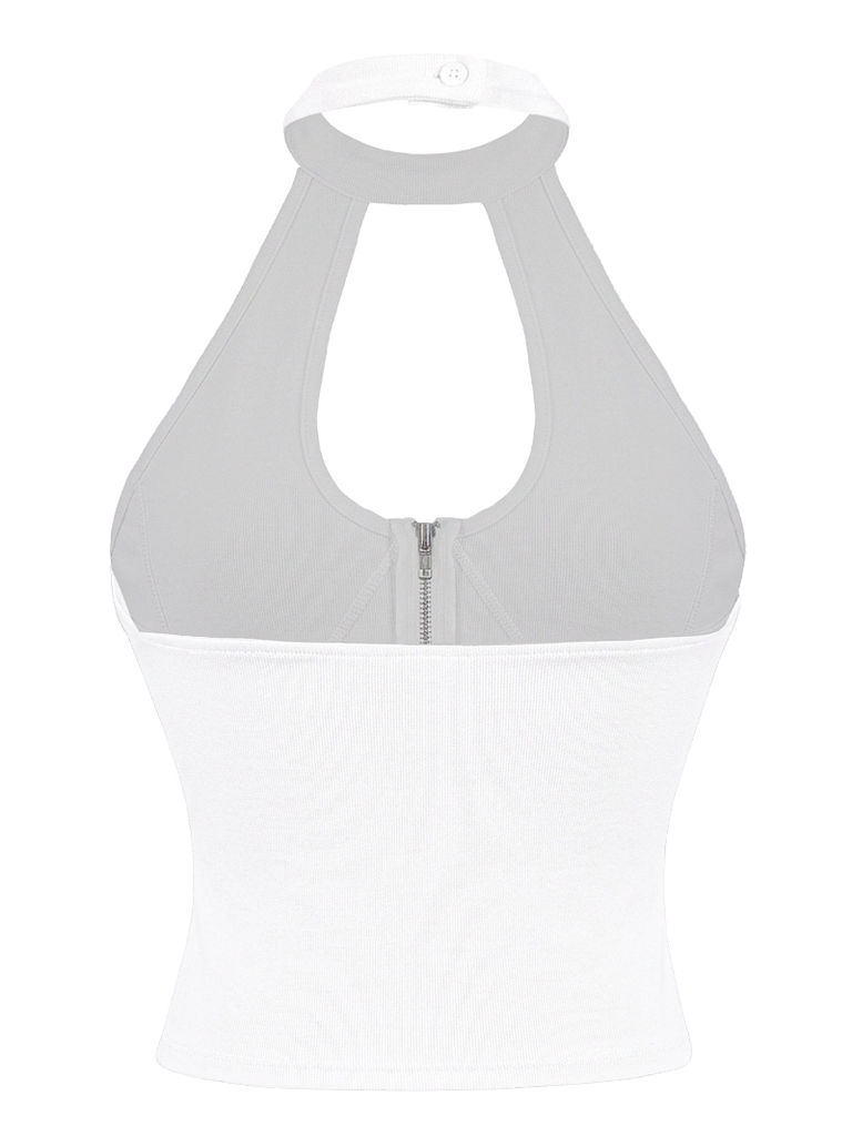 SISTERS Áo corset cổ yếm Kailani - Trắng