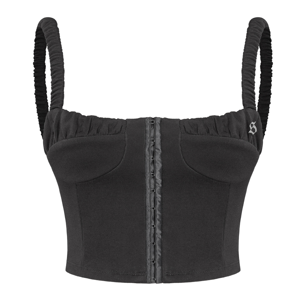 SISTERS Áo croptop cúp ngực Angelica - Đen