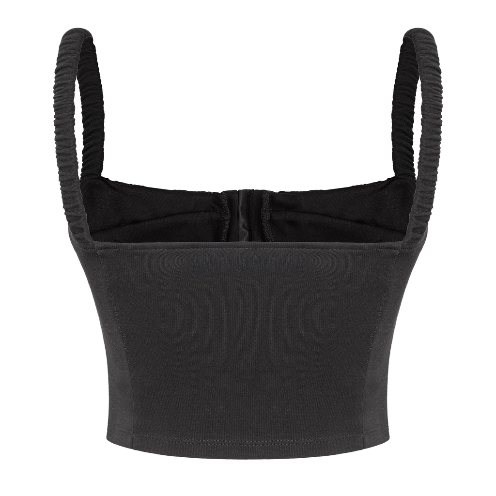 SISTERS Áo croptop cúp ngực Angelica - Đen