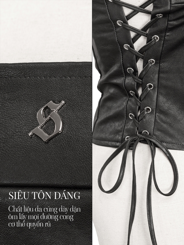 SISTERS Áo croptop cúp ngực đan dây hông Annalise